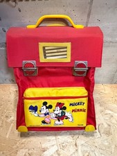 Cartella Zaino Scuola Topolino POPES style Walt Disney Vintage Anni 70 rossa