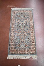 Tappeto Azzurro Beige In Lana