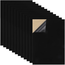 12 Fogli Velluto Nero Adesivi