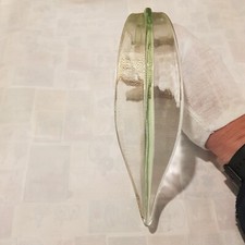 Ricambio Lampadario in vetro di Murano foglia Bassa Verde Cristallo oro 24kt 