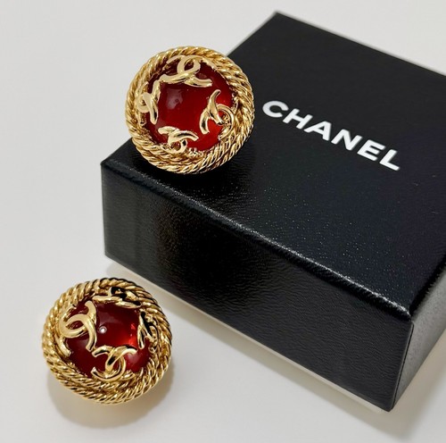 Orecchini chanel rosso gripoix - orecchini,