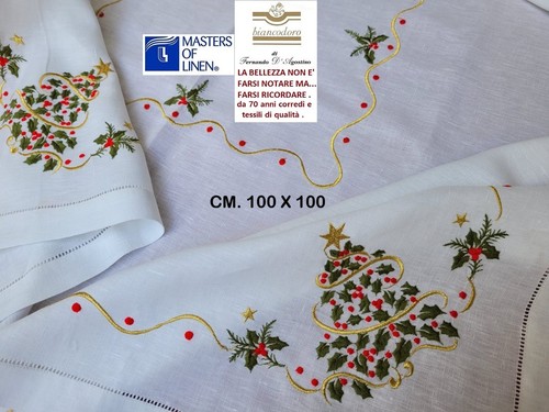 Tovaglia natale lino - tovaglia,