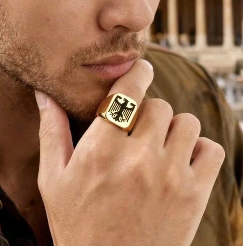 Anello aquila tedesca acciaio