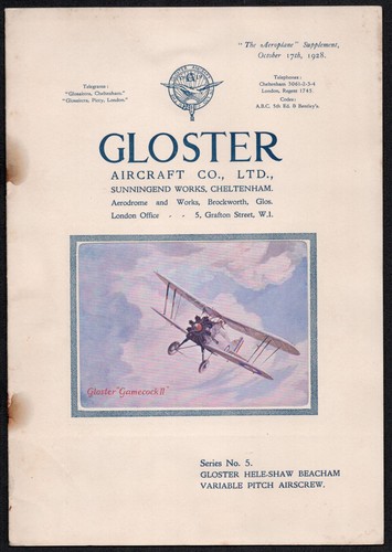 Gloster aircraft ltd - gloster,