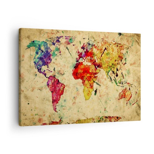 Quadro tela 70x50cm mappa - quadro,