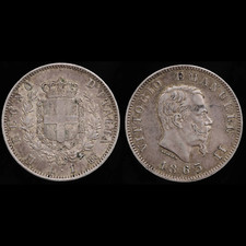 Moneta da 1 lira Italia 1863