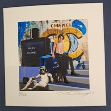 LA ROUGE - Chanel Bleu 25X25 street art pop profumo serigrafia