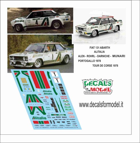 Decals fiat 131 abarth - 1:43,