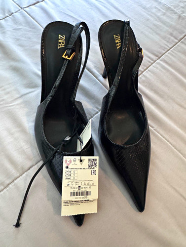 Zara nero punta tacco - zara,