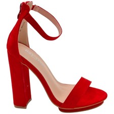 Sandali donna rosso camoscio