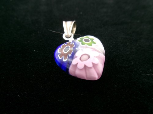 Millefiori ciondolo cuore - ciondolo,