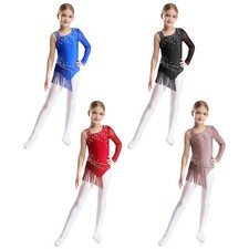 Body bambina ragazza balletto body sala da ballo abbigliamento da ballo figura irregolare pattinaggio