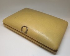 Rara Scatola Vintage in Pelle Gialla OMEGA per Orologio Tonneau Anni '50/60 