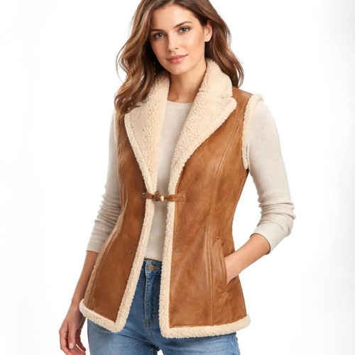 Gilet donna pelle - , shearling