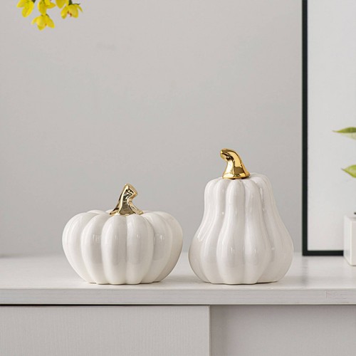 Zucca bianca ceramica - zucca,