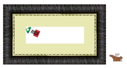 Cornice nera oro legno da - e,