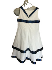 Abito comunione e cerimonia per bambina bianco e blu Les Enfants Chic con tulle 