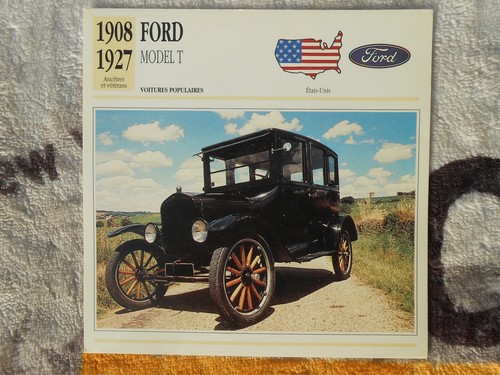 Fiche ford model 1908 1927 - fiche,