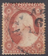 AV030 - RARO VECCHIO FRANCOBOLLO USA 3 centesimi