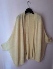 CARDIGAN ZARA KNIT MAGLIA LUNGA COTONE SENZA BOTTONI COLORE GIALLO TG M ESTATE