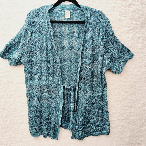 Maglione cardigan aperto blu - aperto,