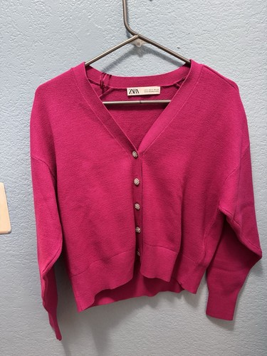 Zara cardigan donna rosa - cardigan,