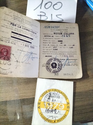 Moto epoca motom libretto - moto,