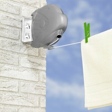 FILO STENDIBIANCHERIA BUCATO ESTRAIBILE RETRATTILE CAVO PVC DA PARETE MURO JUMBO