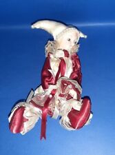 PIERROT Bambola 20 CM vintage fattura artigianale clown pagliaccio toy