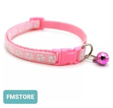 COLLARE COLLARINO ROSA CAMPANELLO GATTO O DI CANE PICCOLA TAGLIA REGOLABILE 
