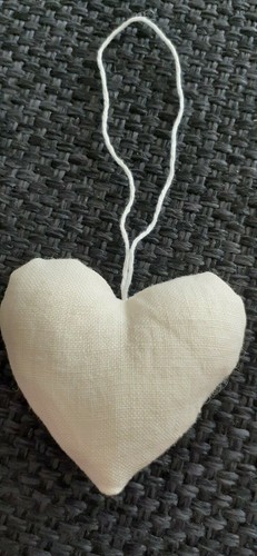 Cuore shabby chic tessuto - , lino