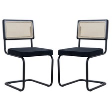 Set di 2 Sedia a Dondolo Nera