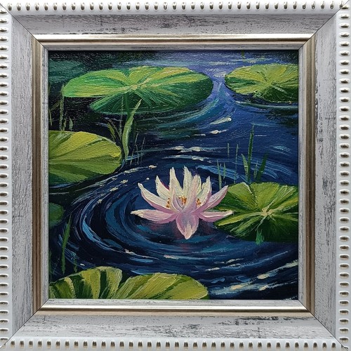 Waterlily pond dipinto olio - pond,
