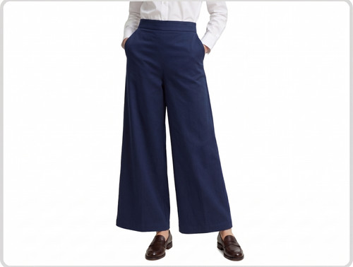 Pantaloni donna cotone palazzo