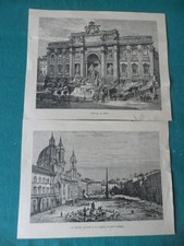 DUE VECCHIE STAMPE ROMA PIAZZA
