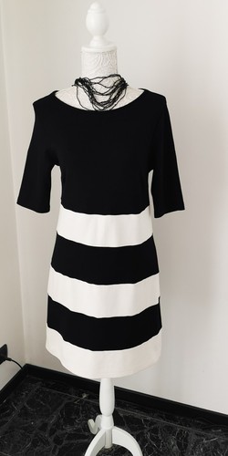 Abito bianco nero - abito, /nero