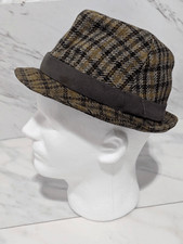 Fisher London Passeggino Preferito Uomo Giallo Vintage Quadri Lana Fedora Ha