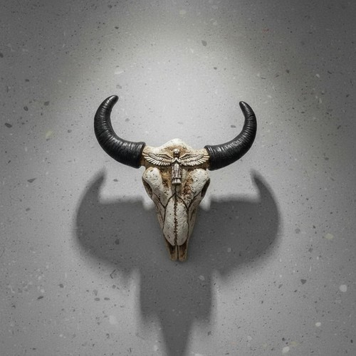 Teschio toro con angelo - teschio,