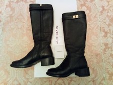 Stivali Givenchy vera pelle nero zeppa tacco platform stiletto 37 ottimo stato