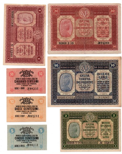 Lotto set pezzi cassa veneta - lotto,