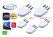 5x Spina volante maschio piccolo passo da 16A collegamento cavo elettrico 5pz