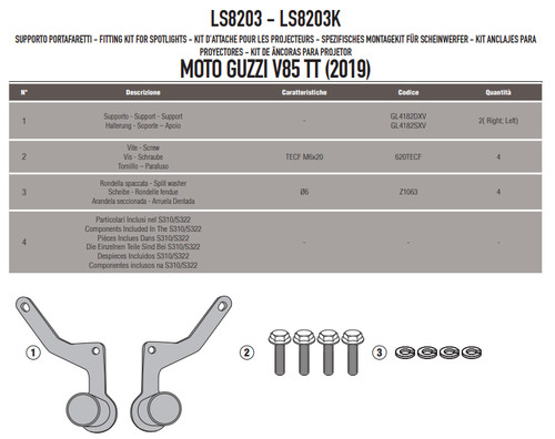 Givi kit attacchi supporti per - kit,