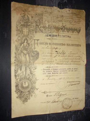 Regio esercito foglio di - esercito,