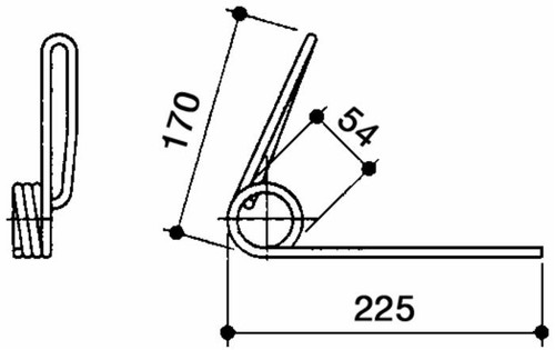 Dente anteriore seminatrice - dente,
