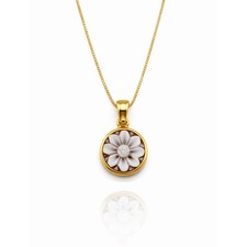 Ciondolo donna cammeo fiore