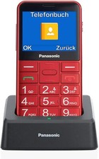 Telefono Cellulare Anziani Tasti Grandi SOS con Base Rosso Panasonic KXTU155EXRN