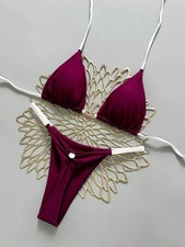 Bikini Perizoma Donna Bordeaux