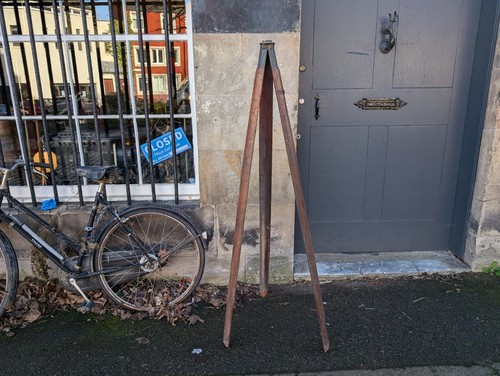 Antique wooden tripod for - antique,
