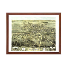 Vecchia mappa di Norwalk, OH 1870 - Vintage Norwalk Ohio Art