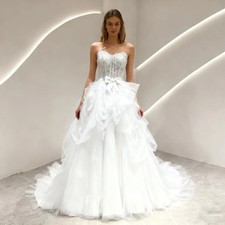 Abito da sposa elegante A-Line chiffon decalcomania sexy abito da sposa senza schienale